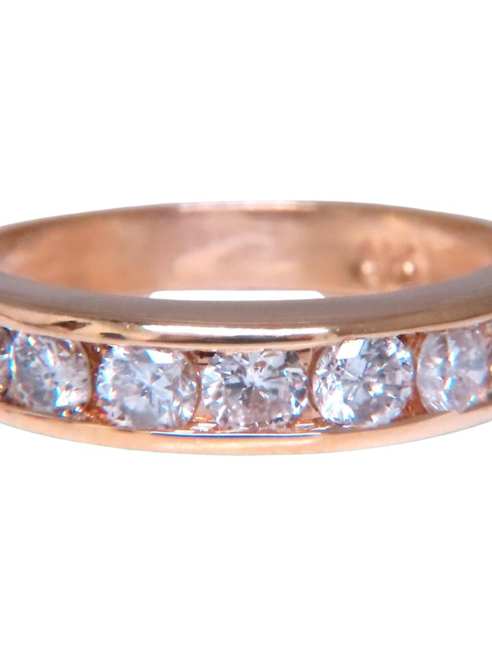 .70ct Natural Round Diamonds Accent Band Channel 14kt gold 12424*